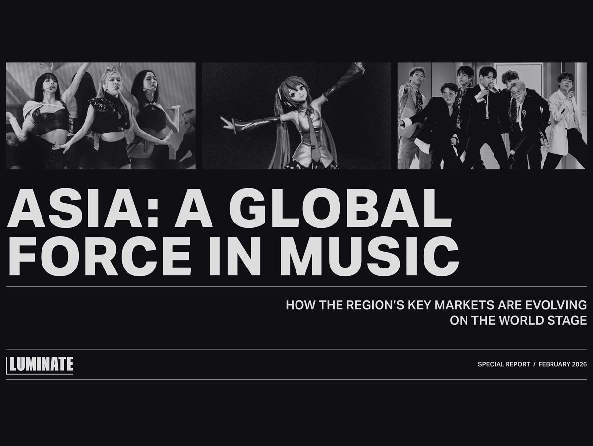 Relatório da Luminate destaca a Ásia como força central da indústria musical global
