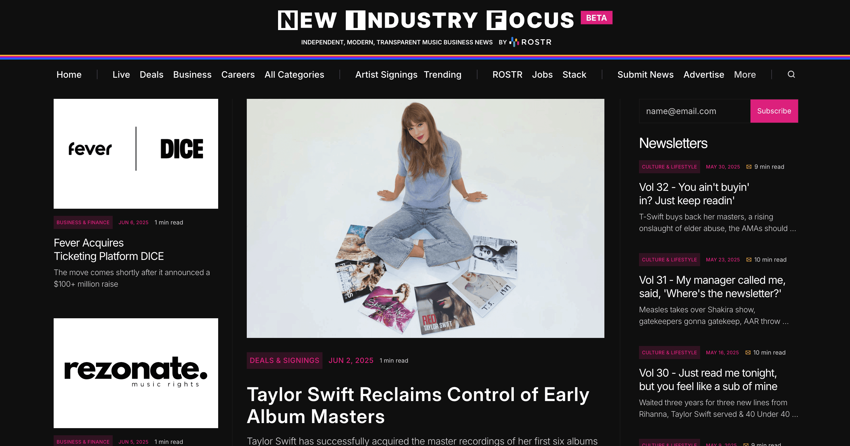 Music business news &amp; data – New Industry Focus (NIF)