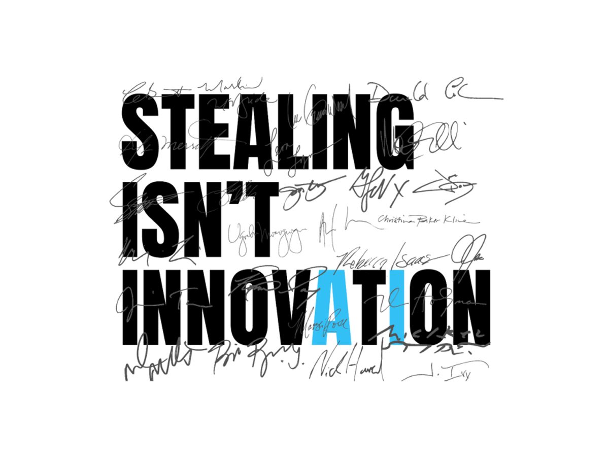 Roubo Não é Inovação: campanha nos EUA reúne cerca de 800 artistas contra utilização de obras protegidas no treino de IA generativa