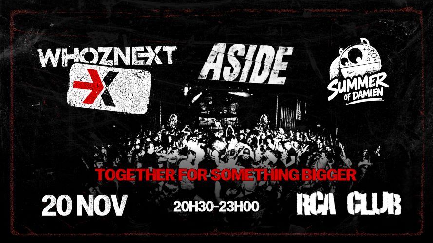 Whoznext, Aside e Summer of Damien regressam aos palcos numa noite solidária