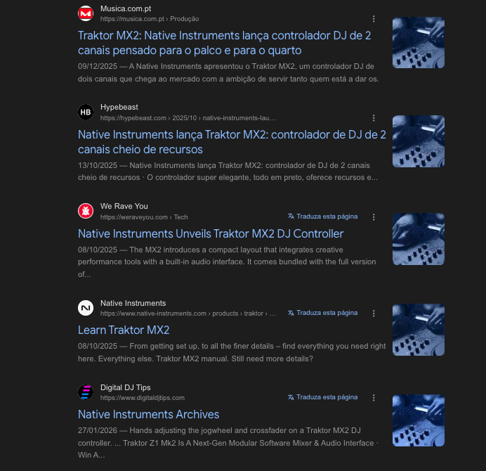 Prova: A imagem do Traktor MX2 é a mesma foto de produto usada pelo fabricante e por publicações internacionais